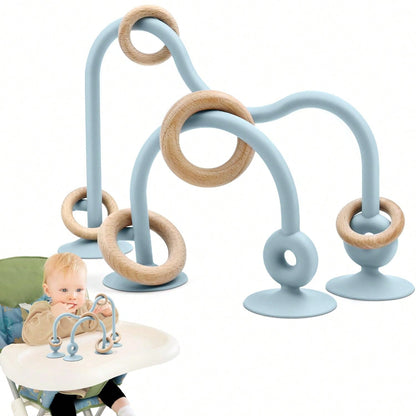Montessori Educational Toys For Infant Toddlers,High Chair Toys With Suction Cups For Toddlers 0-6 M+ Silicone Teething Toy For Toddlers 6M+,Parent-Child Baby Toy Set 12 18 M+