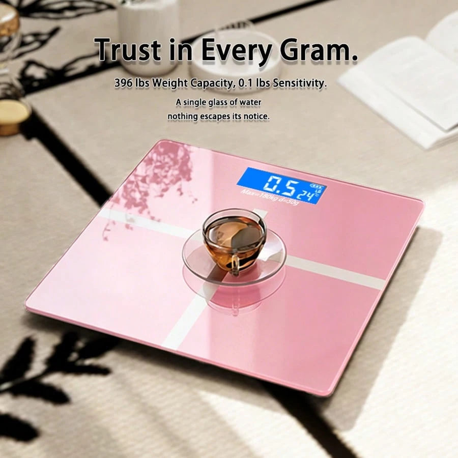 MOONRISE Digital Bathroom Scale, High-Precision Weight Scale, Digital Display Function, Weight Scale, Bathroom Scale, Battery-Powered, Battery Not Included, Compact Size, Capacity Up To 396 Lbs/180kg