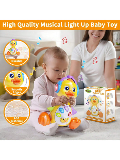 MOONTOY Dancing Duck Baby Toys 6-12 Months Developmental, Musical Crawling Infant Tummy Time 3 4 5 6 7 8 9 10 11 12 18 Month Boy Girl Moving Light Up Toddler Learning Activity Easter Birthday Gift