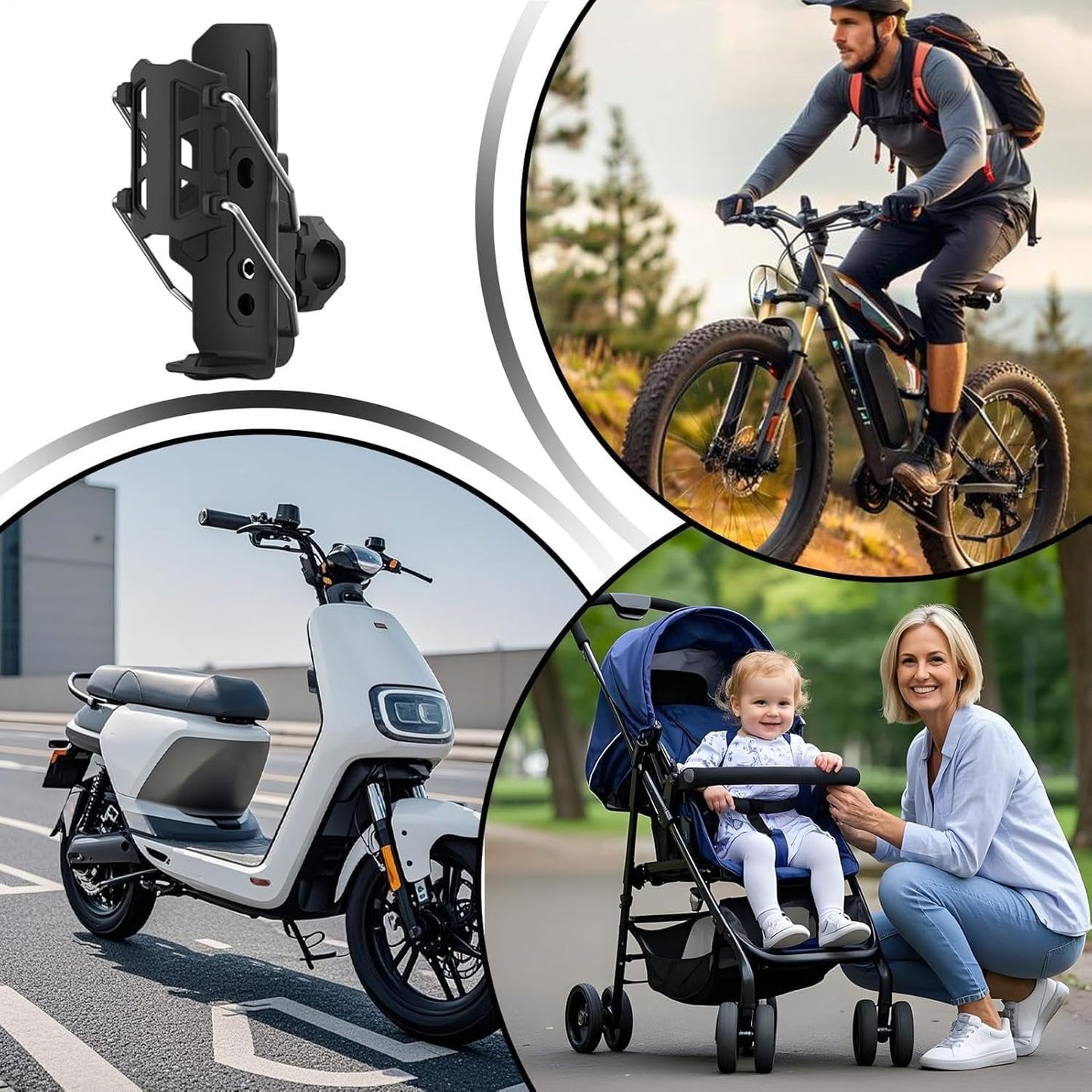 Motorcycle Cup Holder, Retro Coffee Cup Holder, Stainless Steel & Plastic Cup Holder, Bicycle Water Bottle Holder, Creative Cup Holder, Motorcycle Water Bottle Holder, Summer Riding Modification, Moto