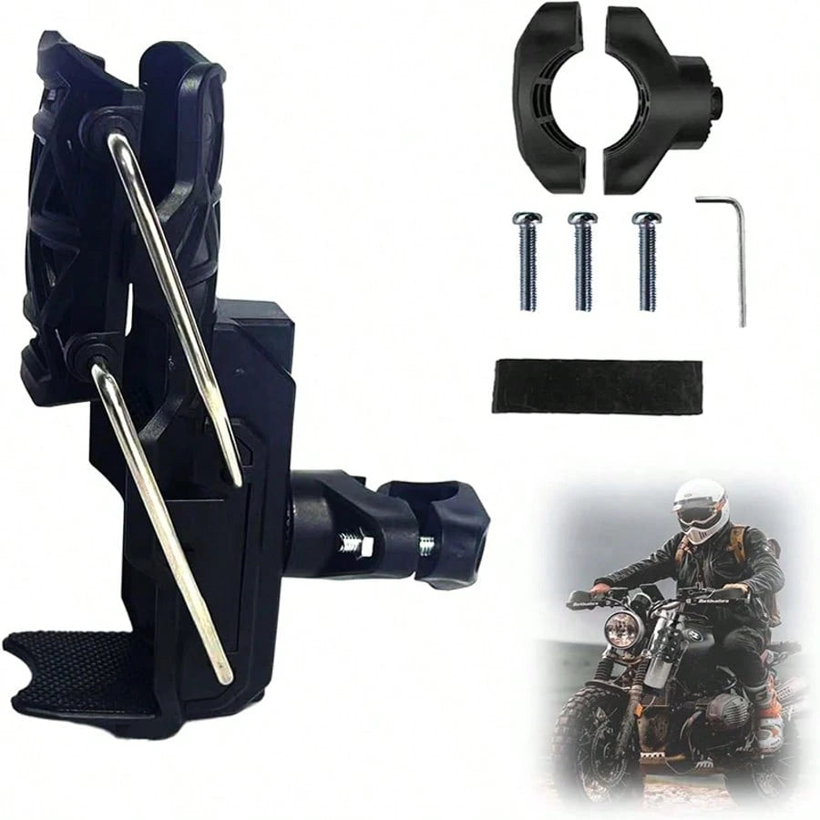 Motorcycle Cup Holder, Retro Coffee Cup Holder, Stainless Steel & Plastic Cup Holder, Bicycle Water Bottle Holder, Creative Cup Holder, Motorcycle Water Bottle Holder, Summer Riding Modification, Moto