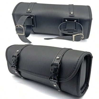 Motorcycle Tool Bag, Front PU Leather Saddle Bag, Motorcycle Fork Storage Bag, Universal Bicycle Car Motorcycle Cruiser Retro Scooter Electric Bike Modification Accessories, Universal Leather Waterpro