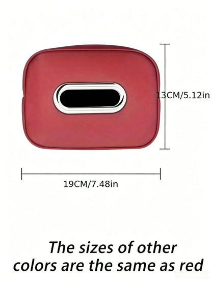 Multifunctional Car Tissue Box, Suitable For Sun Visor, Rear Seat Tissue Dispenser, Hanging Tissue Storage Box. Applicable To Headrest, Armrest And Sun Visor, Combining Aesthetics And Storage Function