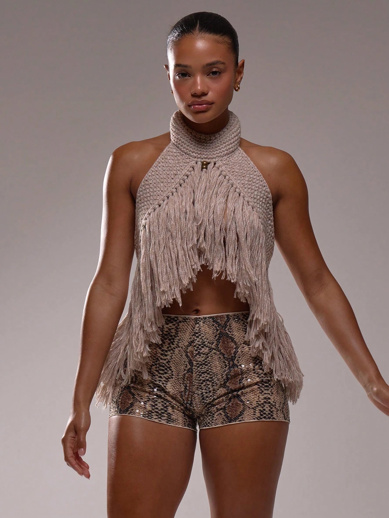 MUSERA Snakeskin Sequin Hot Shorts Ibiza Fits Summer Boho Holiday Club Ibiza Rave Festival Pants Spring Carvinal Casual Vacation Y2K