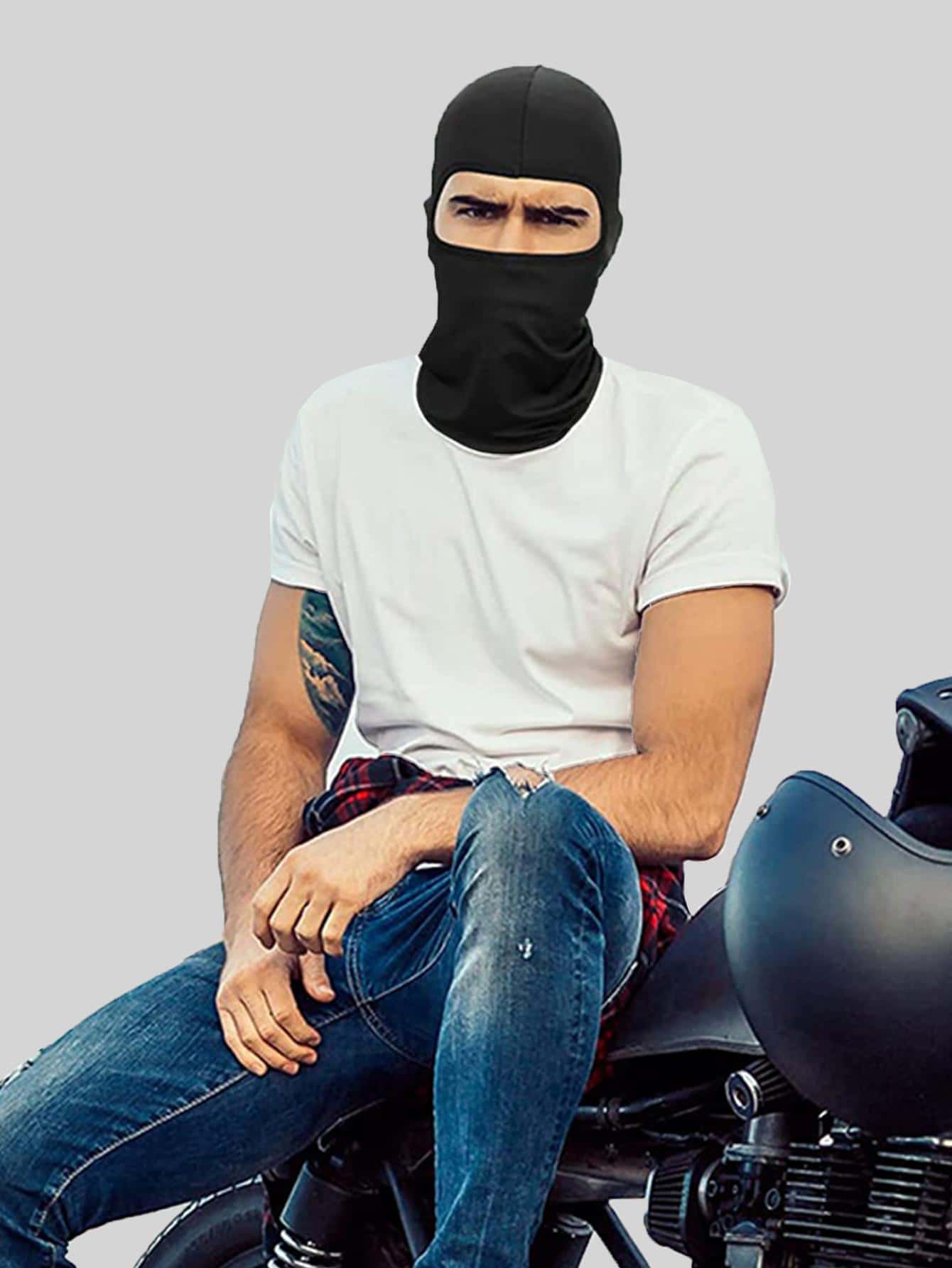Musion 1pc Racing Balaclava Face Mask, Summer Cooling Neck Gaiter, Elastic Breathable Motorcycle Face Mask, Suitable For Cycling And Off-Road Motorcycle