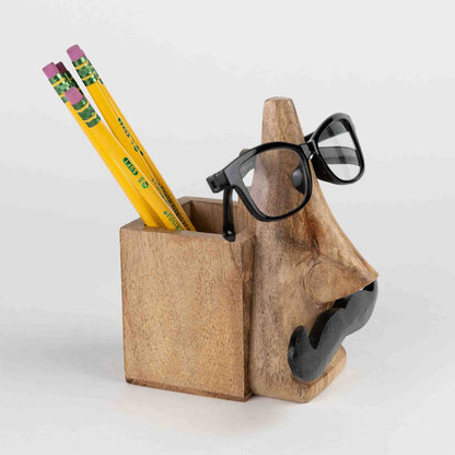 Mustache Eyeglass & Pencil Holder *