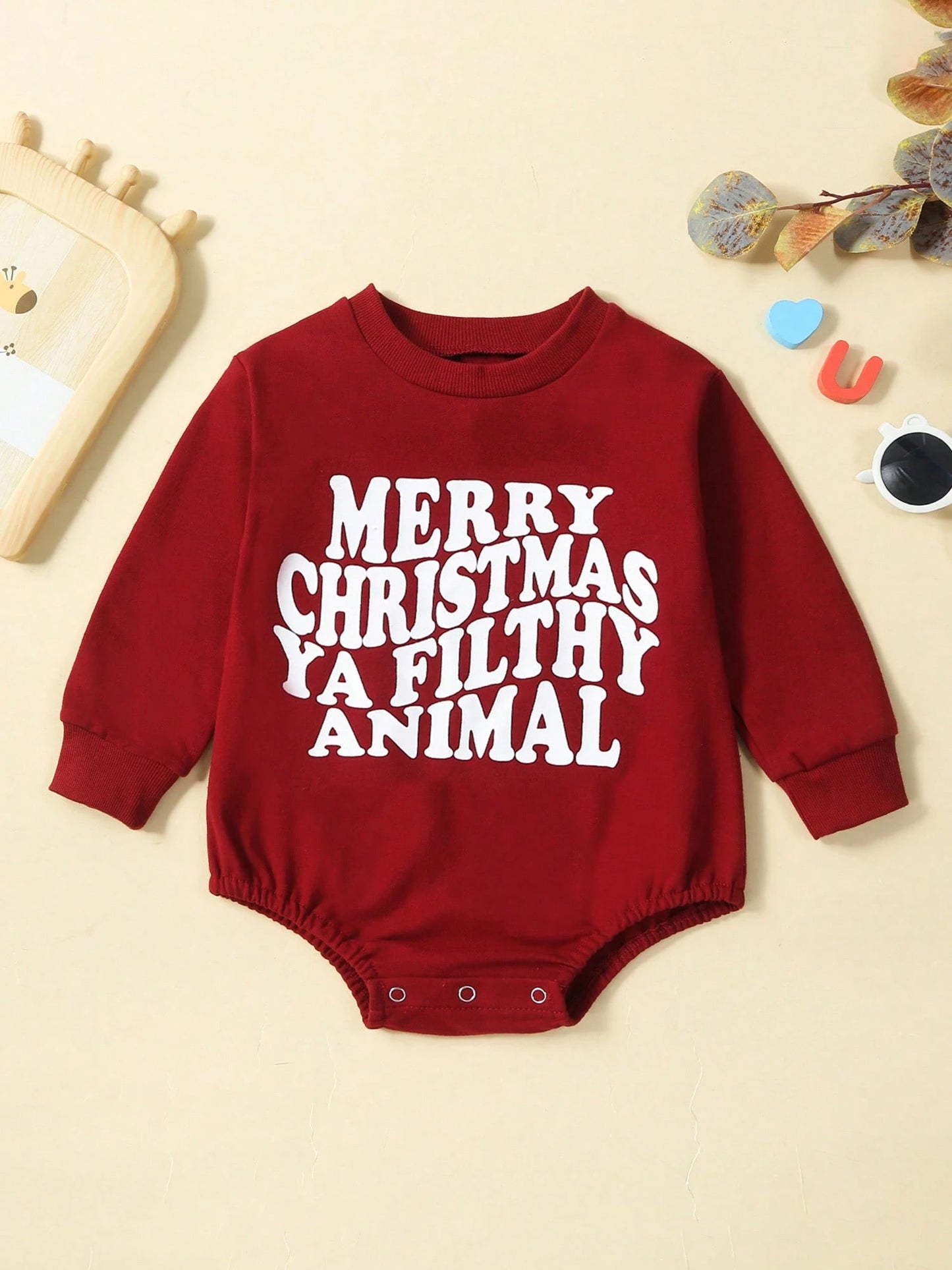 My First Christmas Baby Boy Girl Outfit Merry Christmas Long Sleeve Sweatshirt Romper Santa Bubble Bodysuit Fall Winter Clothes