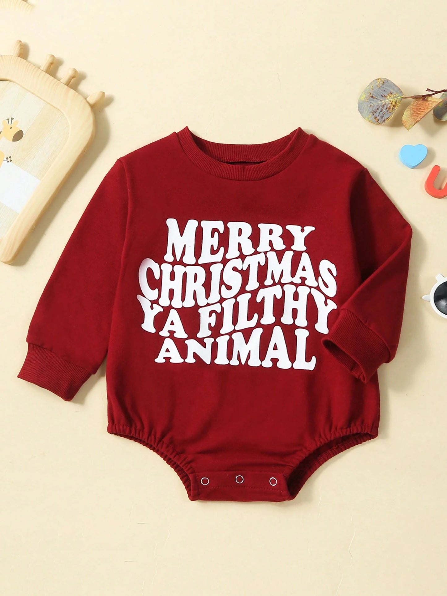 My First Christmas Baby Boy Girl Outfit Merry Christmas Long Sleeve Sweatshirt Romper Santa Bubble Bodysuit Fall Winter Clothes