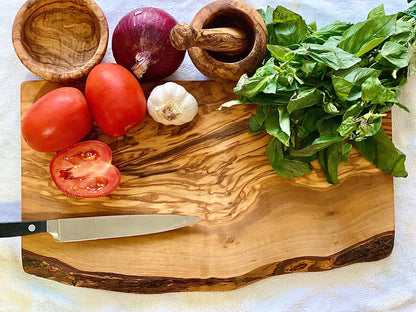Natural OliveWood - Rustic Olive Wood Cutting Board