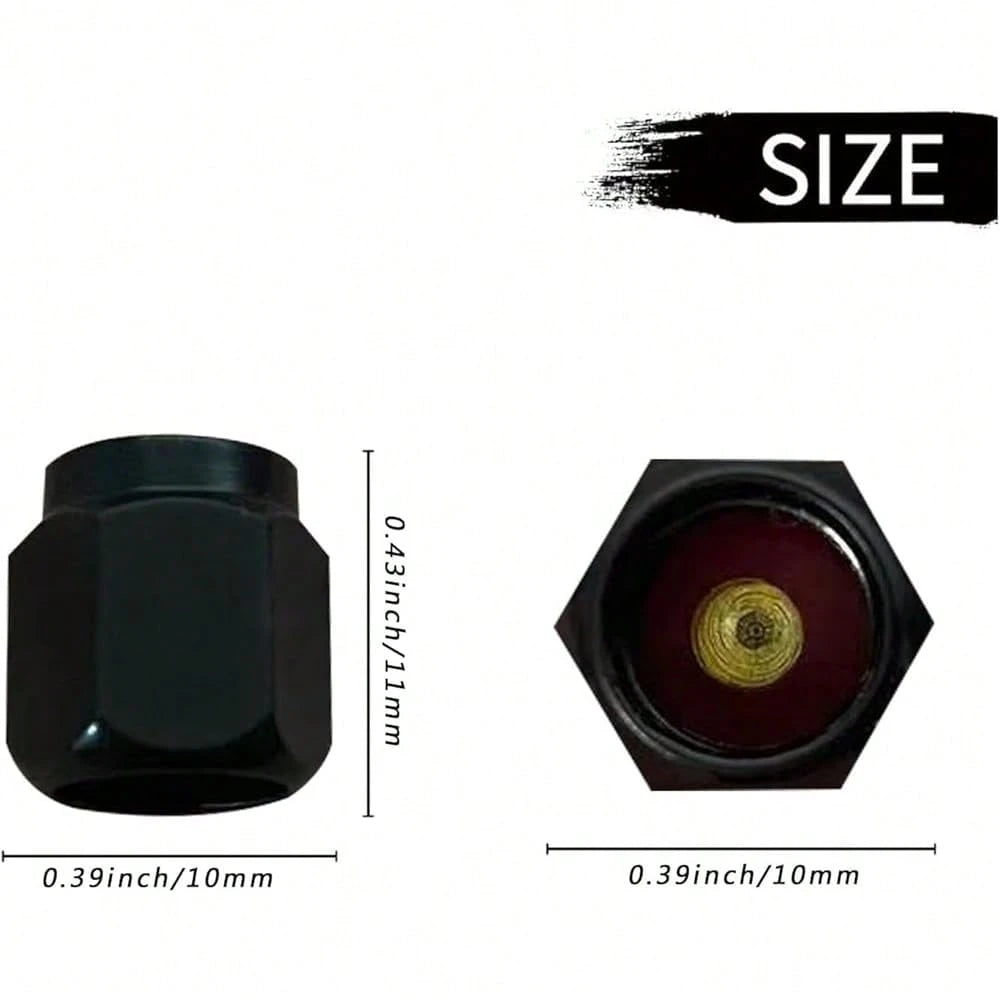 NEV- Tire Valve Stem Caps Cover,4 Pcs Metal Black Air Valve Cap, Aluminum Car Wheel Stem Caps,Universal Stem Covers For Cars,Trucks,Bikes,Motorcycles,Corrosion Resistant (Black Leopard Texture)