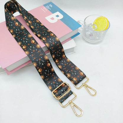 New 3.8CM Polyester Printed Wide Strap, One Shoulder Crossbody Bag Strap, Adjustable Bag Accessory Strap