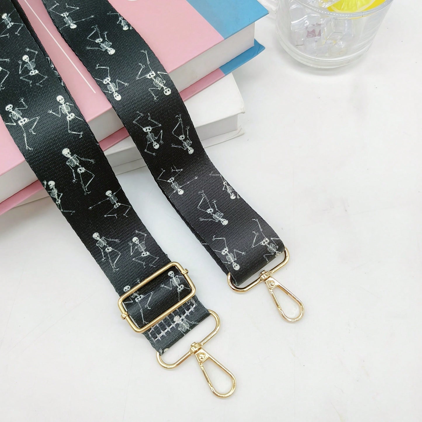 New 3.8CM Polyester Printed Wide Strap, One Shoulder Crossbody Bag Strap, Adjustable Bag Accessory Strap