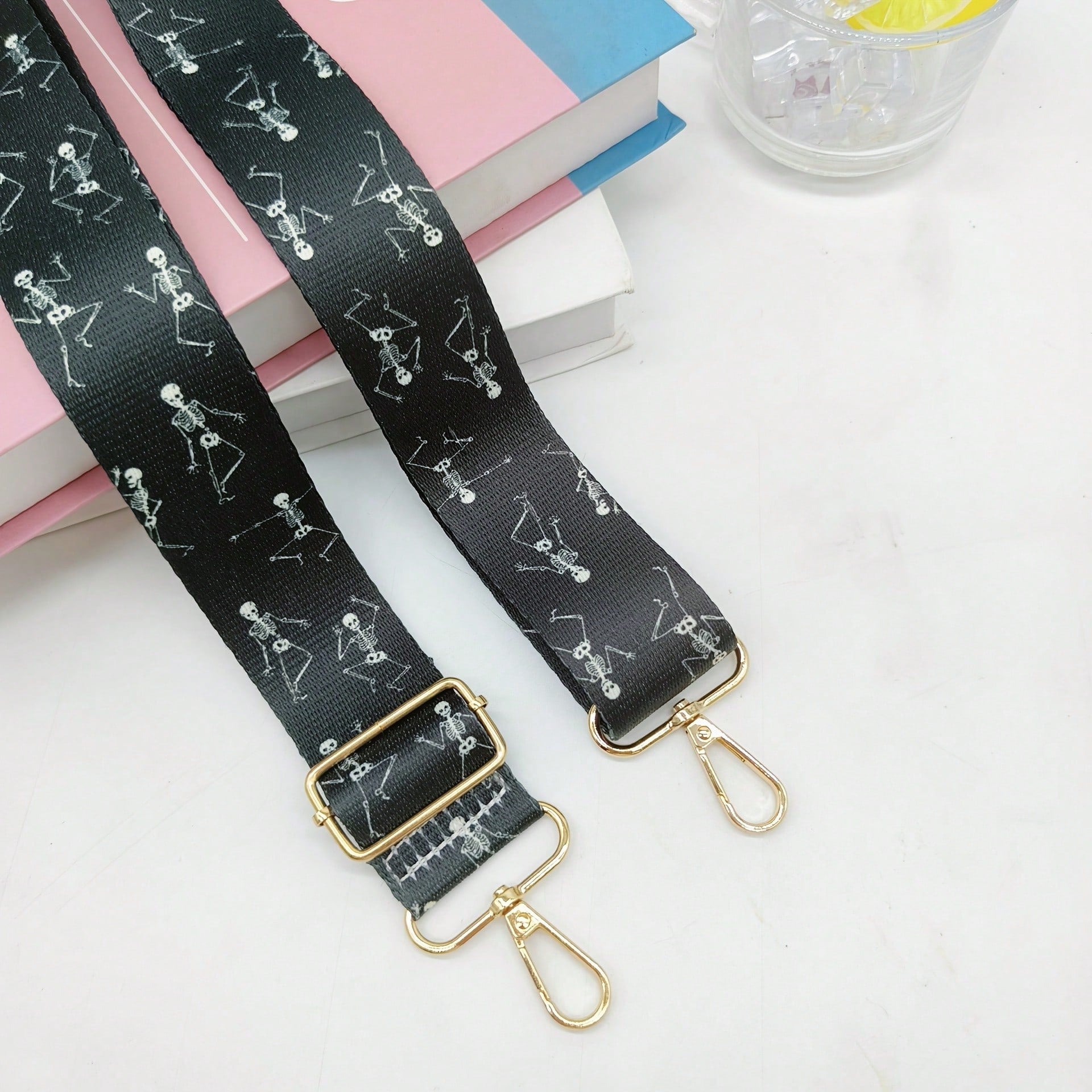 New 3.8CM Polyester Printed Wide Strap, One Shoulder Crossbody Bag Strap, Adjustable Bag Accessory Strap