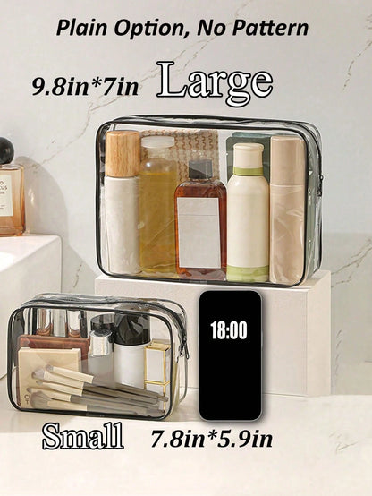 New Arrival: Exclusive Charging Device Organizer Bag- Transparent Toiletry Bag, Travel Essential, Portable Zippered Makeup Bag, Beach Transparent PVC Toiletry Bag, Waterproof Storage Bag, Transparent