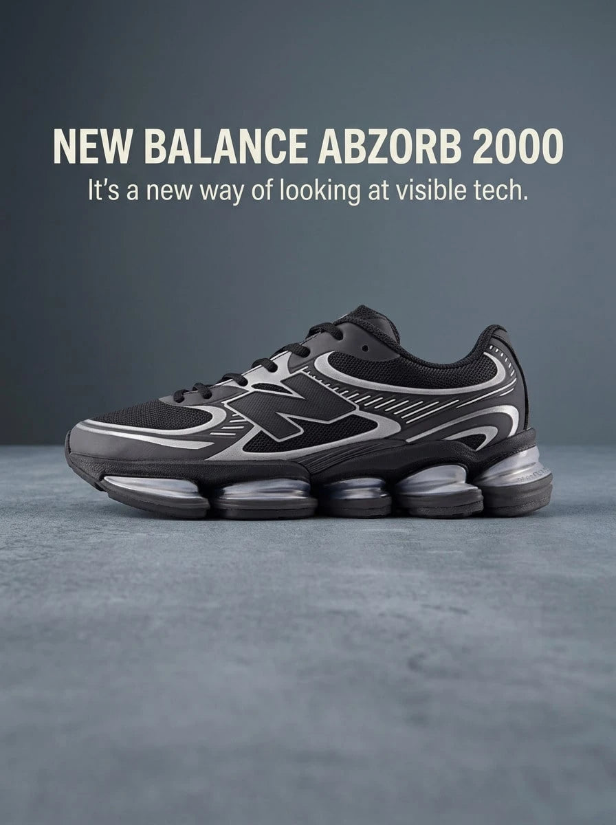 New Balance 2000 Men's Sneakers, Cushioned Supportive, Black, U20008LL