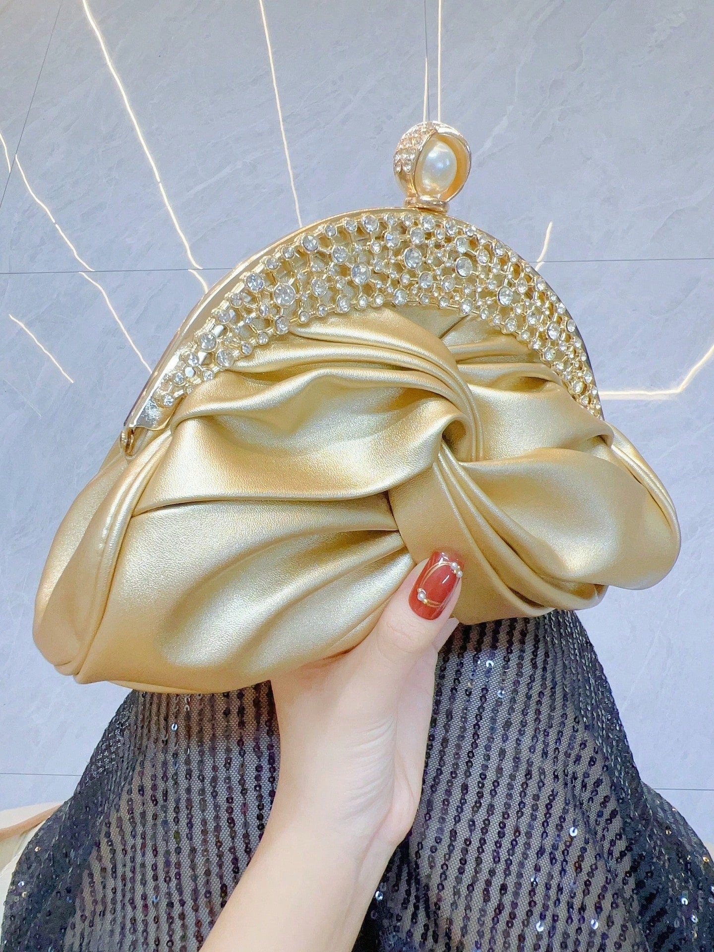 New Clutch Rhinestone Evening Women Bags Chain Slanting Bag Dinner Bag Dress Bag Bridal Bag-Wedding Season,Gifts For Women,The Perfect Christmas Gift