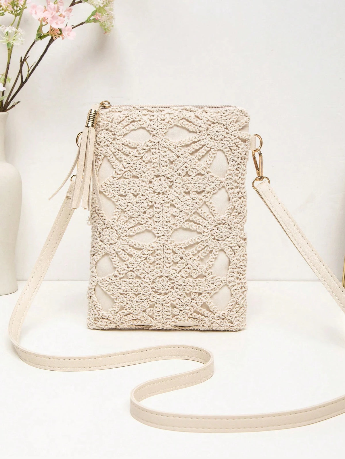 New Fashion Small Square Crossbody Bag Women Straw Woven Shoulder Bag Beach Bag Versatile Vacation Bag For Women Wallet Purse Wallet Beach Accessories Beach Accessories