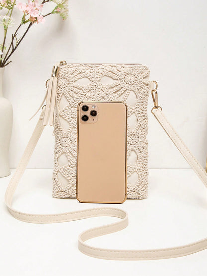New Fashion Small Square Crossbody Bag Women Straw Woven Shoulder Bag Beach Bag Versatile Vacation Bag For Women Wallet Purse Wallet Beach Accessories Beach Accessories