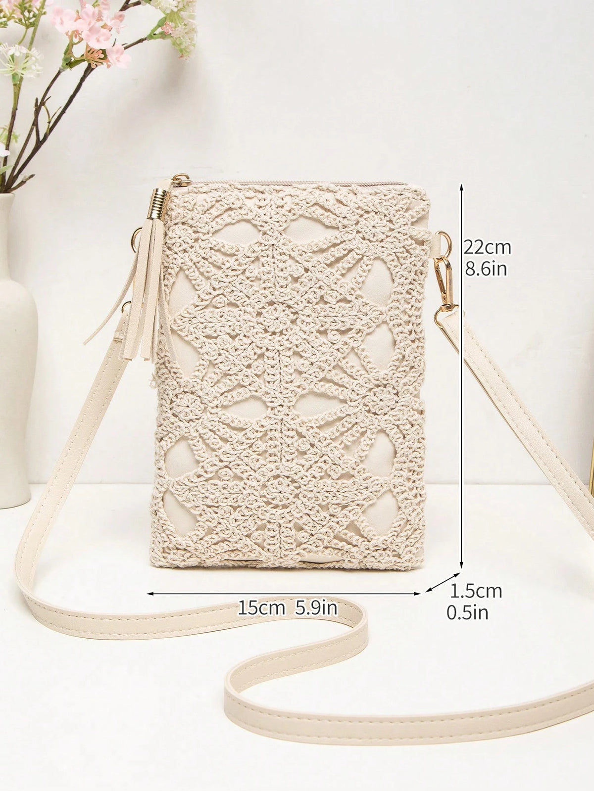 New Fashion Small Square Crossbody Bag Women Straw Woven Shoulder Bag Beach Bag Versatile Vacation Bag For Women Wallet Purse Wallet Beach Accessories Beach Accessories
