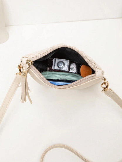 New Fashion Small Square Crossbody Bag Women Straw Woven Shoulder Bag Beach Bag Versatile Vacation Bag For Women Wallet Purse Wallet Beach Accessories Beach Accessories