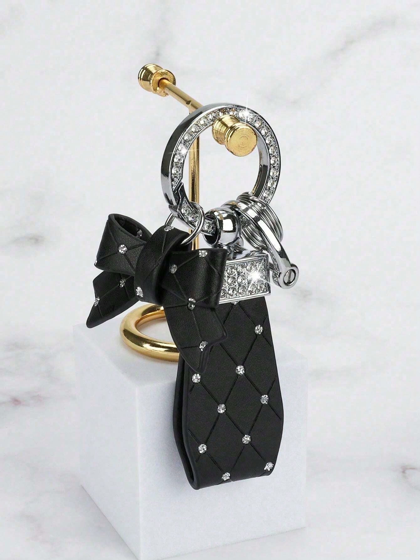 New High-End Rhinestone Bow Keychain,Exquisite And High-Quality Girls' Car Keychain Pendant,Fashionable Ladies' Car Jewelry,Valentine's Day Gift, Birthday Gift