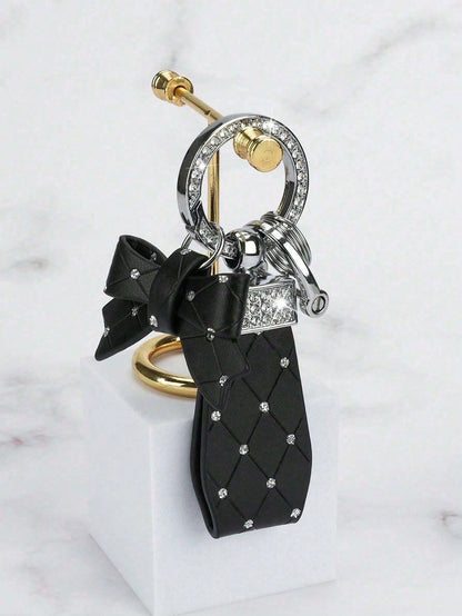 New High-End Rhinestone Bow Keychain,Exquisite And High-Quality Girls' Car Keychain Pendant,Fashionable Ladies' Car Jewelry,Valentine's Day Gift, Birthday Gift