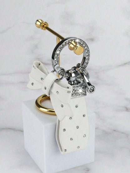 New High-End Rhinestone Bow Keychain,Exquisite And High-Quality Girls' Car Keychain Pendant,Fashionable Ladies' Car Jewelry,Valentine's Day Gift, Birthday Gift