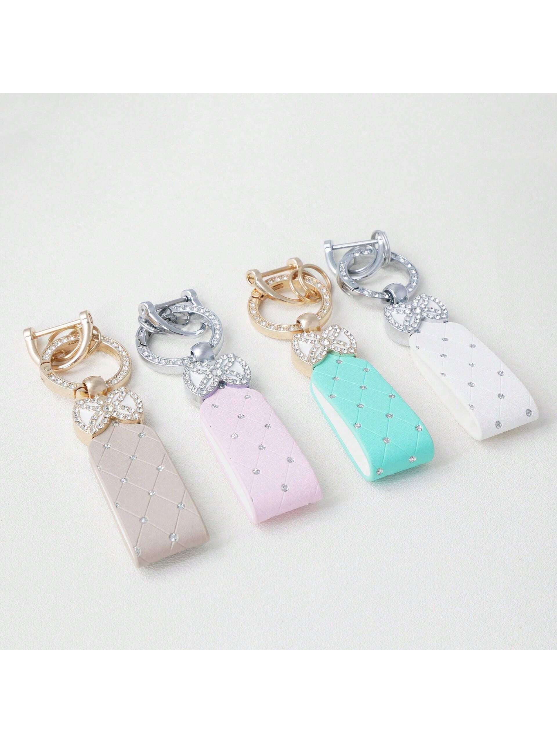 New High-End Rhinestone Bow Keychain,Exquisite And High-Quality Girls' Car Keychain Pendant,Fashionable Ladies' Car Jewelry,Valentine's Day Gift, Birthday Gift