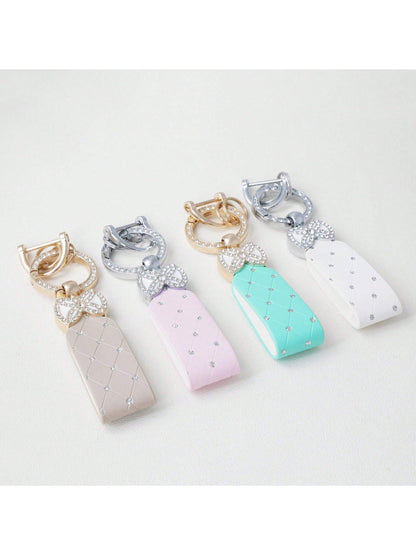 New High-End Rhinestone Bow Keychain,Exquisite And High-Quality Girls' Car Keychain Pendant,Fashionable Ladies' Car Jewelry,Valentine's Day Gift, Birthday Gift