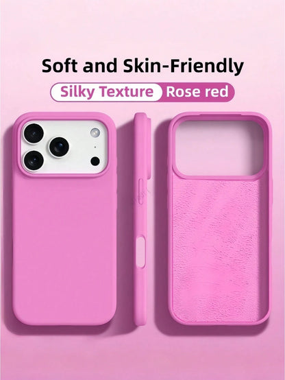 New Luxury Shock-Absorbing Soft Beige Phone Case, Suitable For 17 Air 16 15 Pro 14 Plus 13 12 11 17 Pro Max XR XS Max X/XS 7/8 Plus 7/8, Anti-Fall Smooth, Anti-Shock Design, Fashion Minimalist, Skin-F