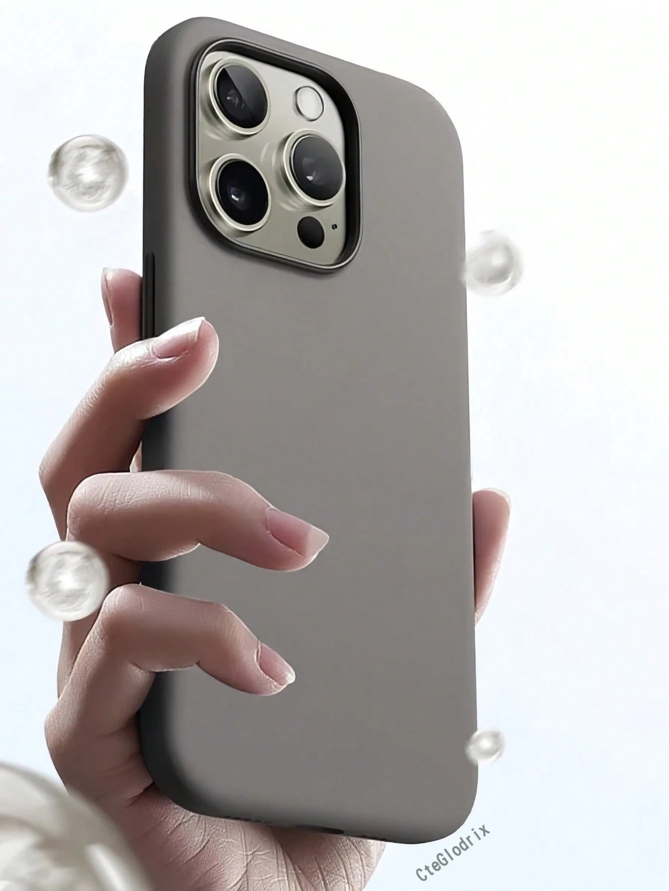 New Luxury Shock-Absorbing Soft Beige Phone Case, Suitable For 17 Air 16 15 Pro 14 Plus 13 12 11 17 Pro Max XR XS Max X/XS 7/8 Plus 7/8, Anti-Fall Smooth, Anti-Shock Design, Fashion Minimalist, Skin-F
