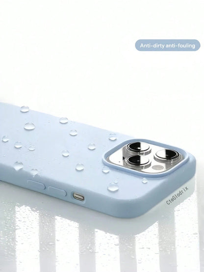 New Luxury Shock-Absorbing Soft Beige Phone Case, Suitable For 17 Air 16 15 Pro 14 Plus 13 12 11 17 Pro Max XR XS Max X/XS 7/8 Plus 7/8, Anti-Fall Smooth, Anti-Shock Design, Fashion Minimalist, Skin-F
