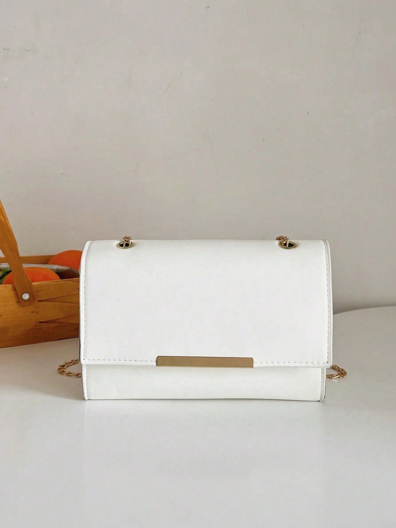 New Popular Small Square Bag With Chain Strap, Simple Solid Color Women's Crossbody Bag With Retro Casual Shoulder Bag, 2021, Old Money