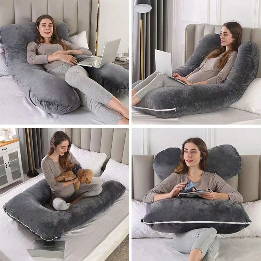 New U-Shaped Sleep Pillow Companion Pillow Full Body Pillow, Pregnant Pillow, Comfortable Sleep Pillow, Back And Abdominal Support, Christmas