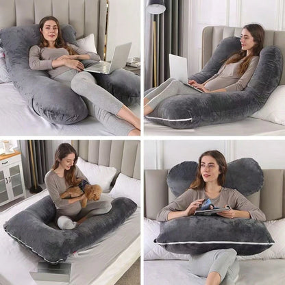 New U-Shaped Sleep Pillow Companion Pillow Full Body Pillow, Pregnant Pillow, Comfortable Sleep Pillow, Back And Abdominal Support, Christmas