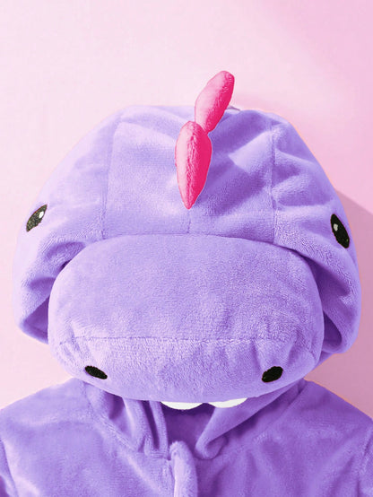 Newborn Cute Funny Crystal Plush 3D Dinosaur Shaped Romper, Long Sleeve & Pants Jumpsuit Baby Girl Dinosaur Clothes