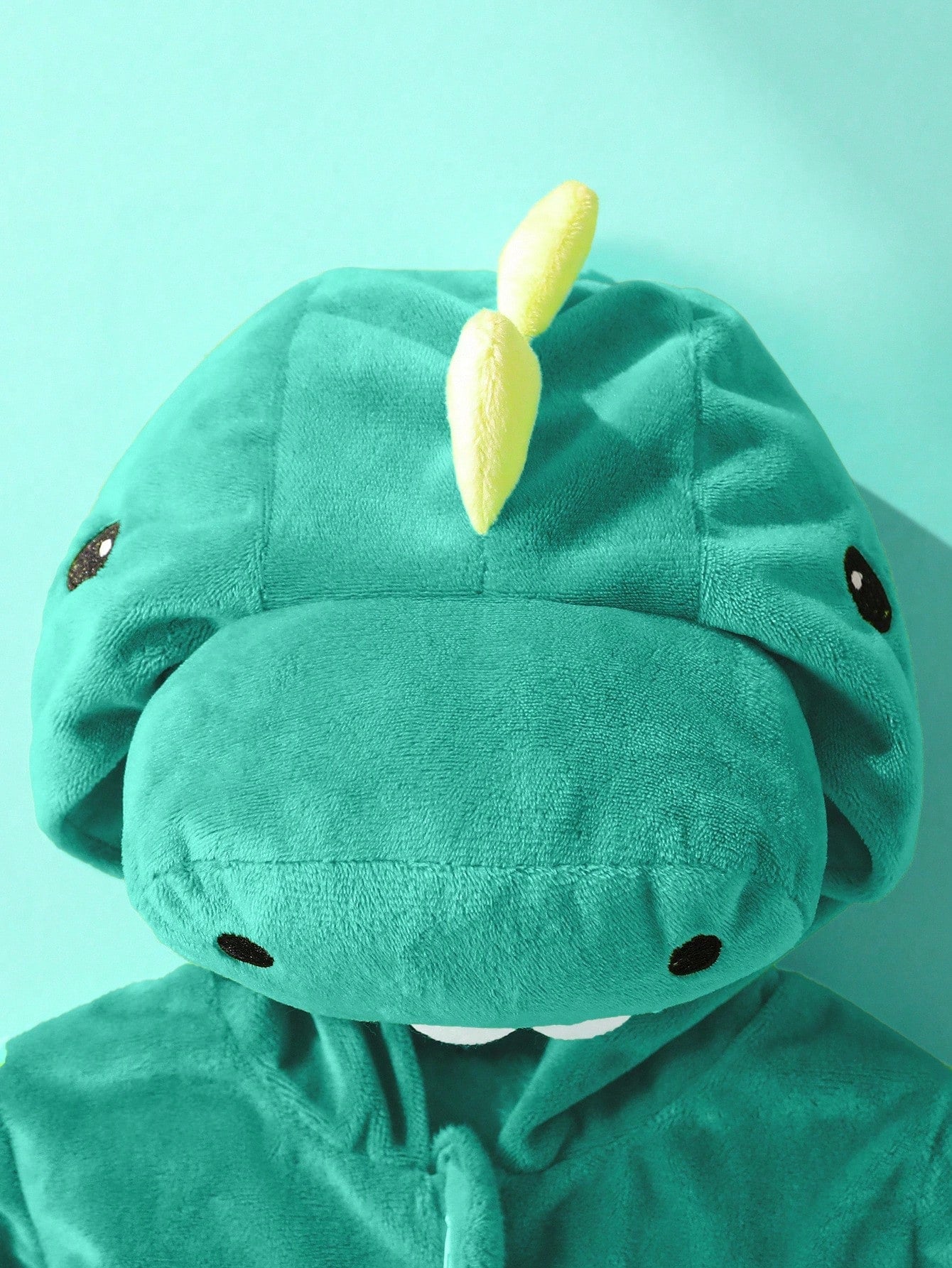 Newborn Cute Plush 3D Dinosaur Shaped Romper, Long Sleeve & Pants Jumpsuit Fall Winter