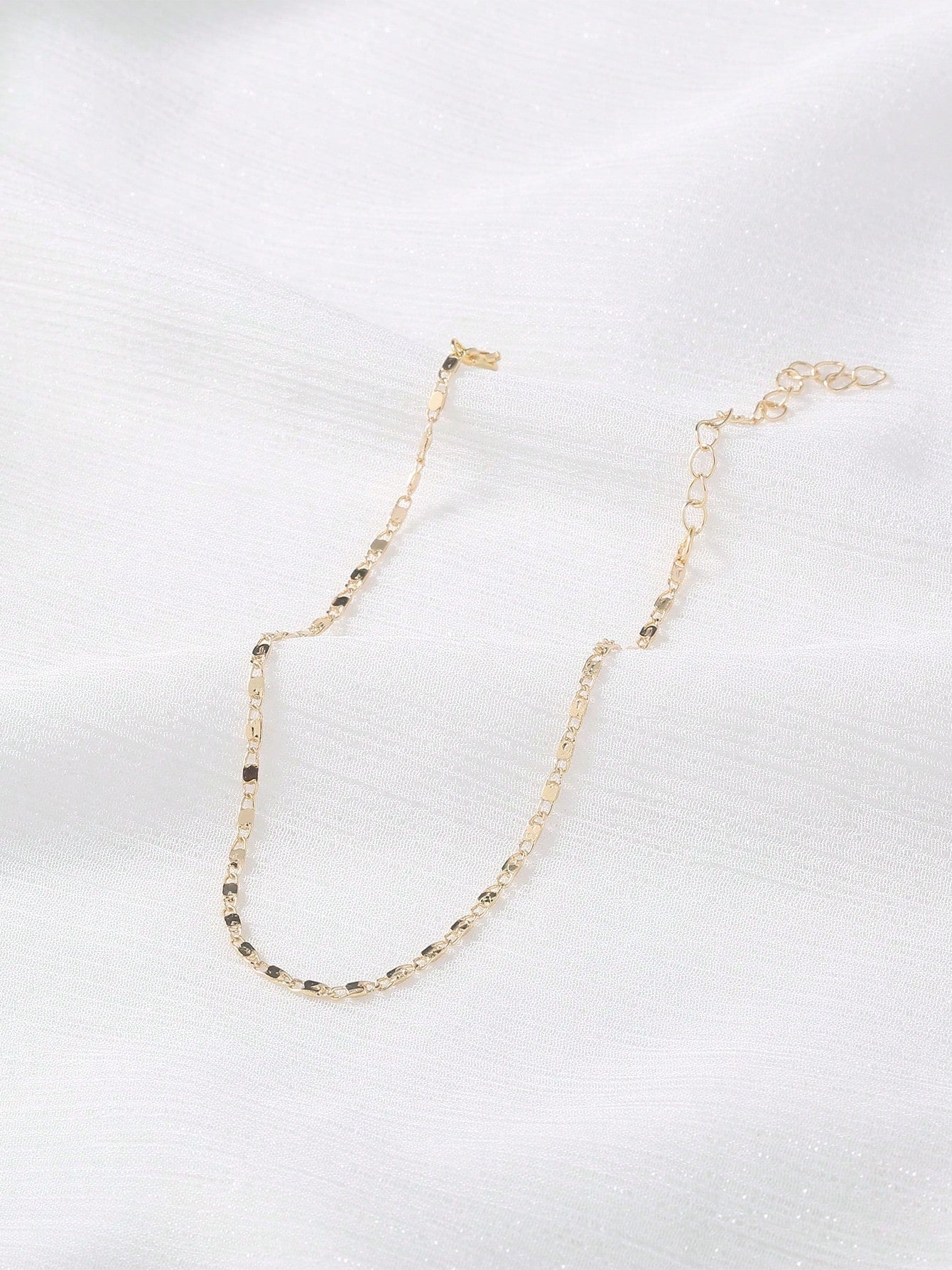 Nooxian 1pc Elegant & Cute Gold-Tone Stainless Steel Anklet For Women- Suitable For Casual Vacation, Summer Style, Daily Wear And Festive Occasions, Vacation Jewelry| Delicate Chain| Polished Finis