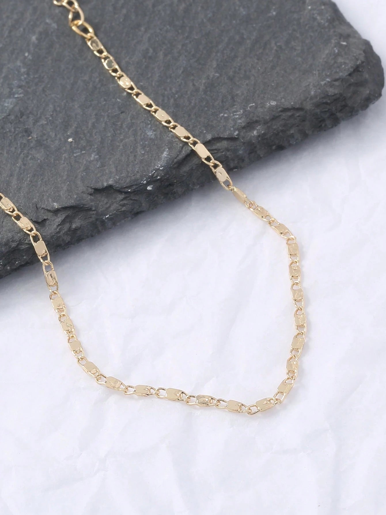 Nooxian 1pc Elegant & Cute Gold-Tone Stainless Steel Anklet For Women- Suitable For Casual Vacation, Summer Style, Daily Wear And Festive Occasions, Vacation Jewelry| Delicate Chain| Polished Finis