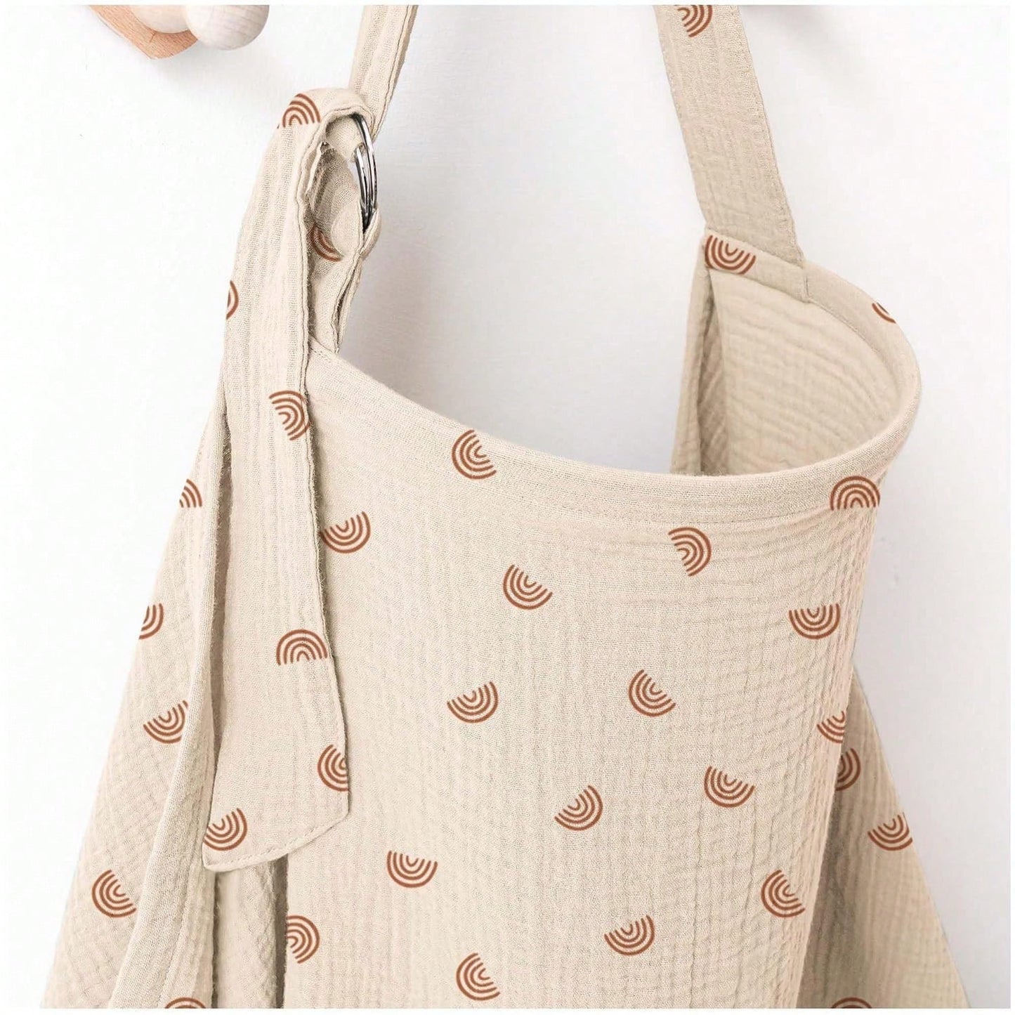 Nursing Covers For Breastfeeding, Privacy Breast Feeding Cover With Arch Neckline For Mom And Baby, Lightweight & Breathable Nursing Apron, Multi-Use Carseat Canopy, Stroller Cover, Adjustable & Comfo