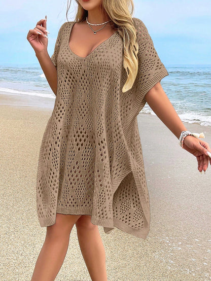 NZZOF Women's Fashionable Casual Cover-Up Kimono, Hollow-Out Design (Swimsuit Not Included) Vacation Beach Summer