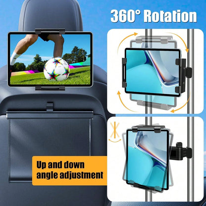 Oaoleer 2PCS Universal 360° Rotating Car Headrest Mount Holder For Tablets & Cell Phones, Adjustable Backseat Headrest Mount Compatible With Pad, Android Tablets, Smartphones, Switch, All 4-11 Inch De