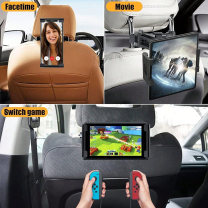 Oaoleer 2PCS Universal 360° Rotating Car Headrest Mount Holder For Tablets & Cell Phones, Adjustable Backseat Headrest Mount Compatible With Pad, Android Tablets, Smartphones, Switch, All 4-11 Inch De