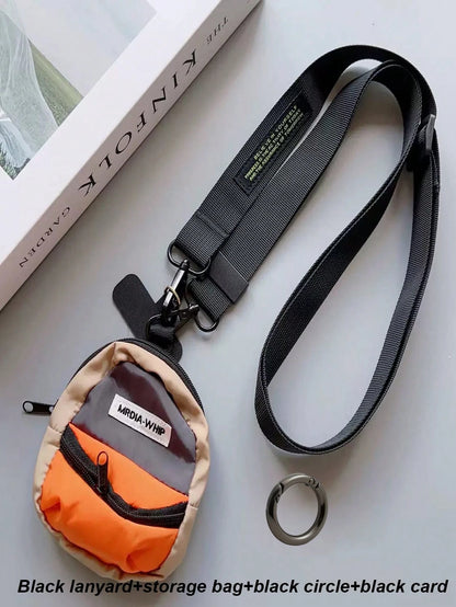 OBOVAY 2026 Wide Crossbody Long Phone Lanyard, Long Neck Strap, Premium Non-Choking Minimalist Solid Color Adjustable Phone Case Anti-Loss Lanyard, ID Badge Key Chain, Unisex Phone Chain, Suitable For