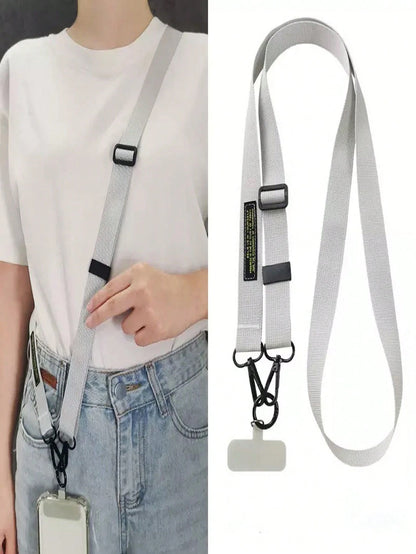 OBOVAY 2026 Wide Crossbody Long Phone Lanyard, Long Neck Strap, Premium Non-Choking Minimalist Solid Color Adjustable Phone Case Anti-Loss Lanyard, ID Badge Key Chain, Unisex Phone Chain, Suitable For