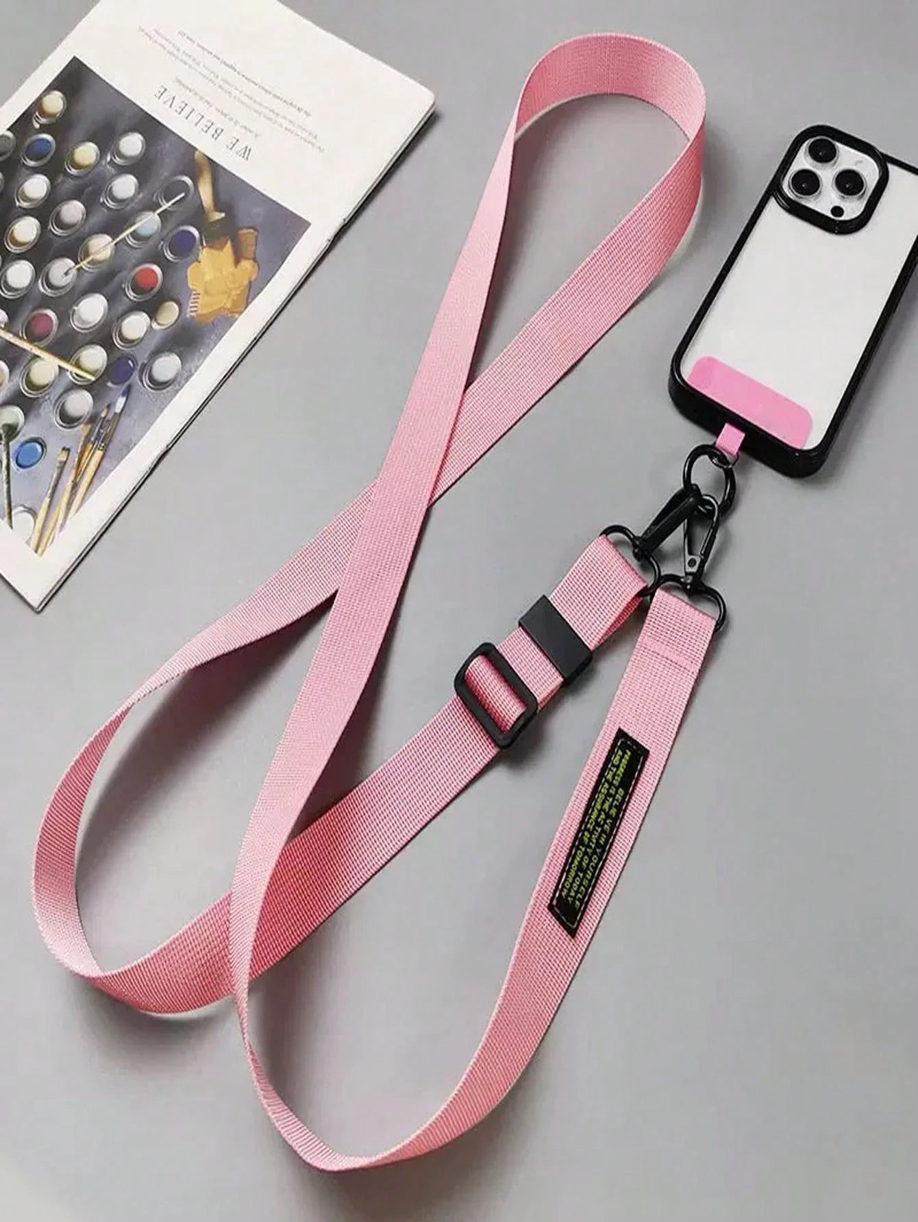 OBOVAY 2026 Wide Crossbody Long Phone Lanyard, Long Neck Strap, Premium Non-Choking Minimalist Solid Color Adjustable Phone Case Anti-Loss Lanyard, ID Badge Key Chain, Unisex Phone Chain, Suitable For