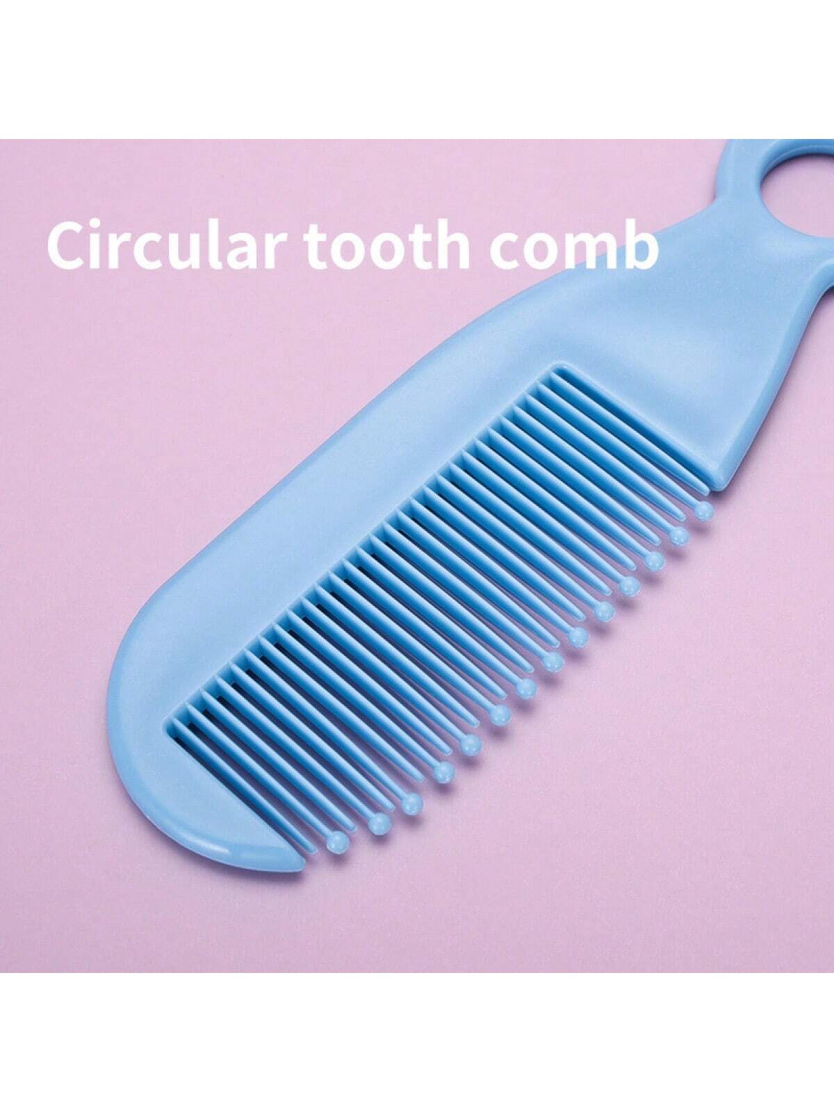 OBOVAY 6pcs Baby Care Set, Includes Baby Comb, Brush, Scissors, Children Grooming Set (Includes Comb, Nail Clipper, Nail Trimmer), Children Daily Care Set, Perfect Birthday And Holiday Gift, Plastic M
