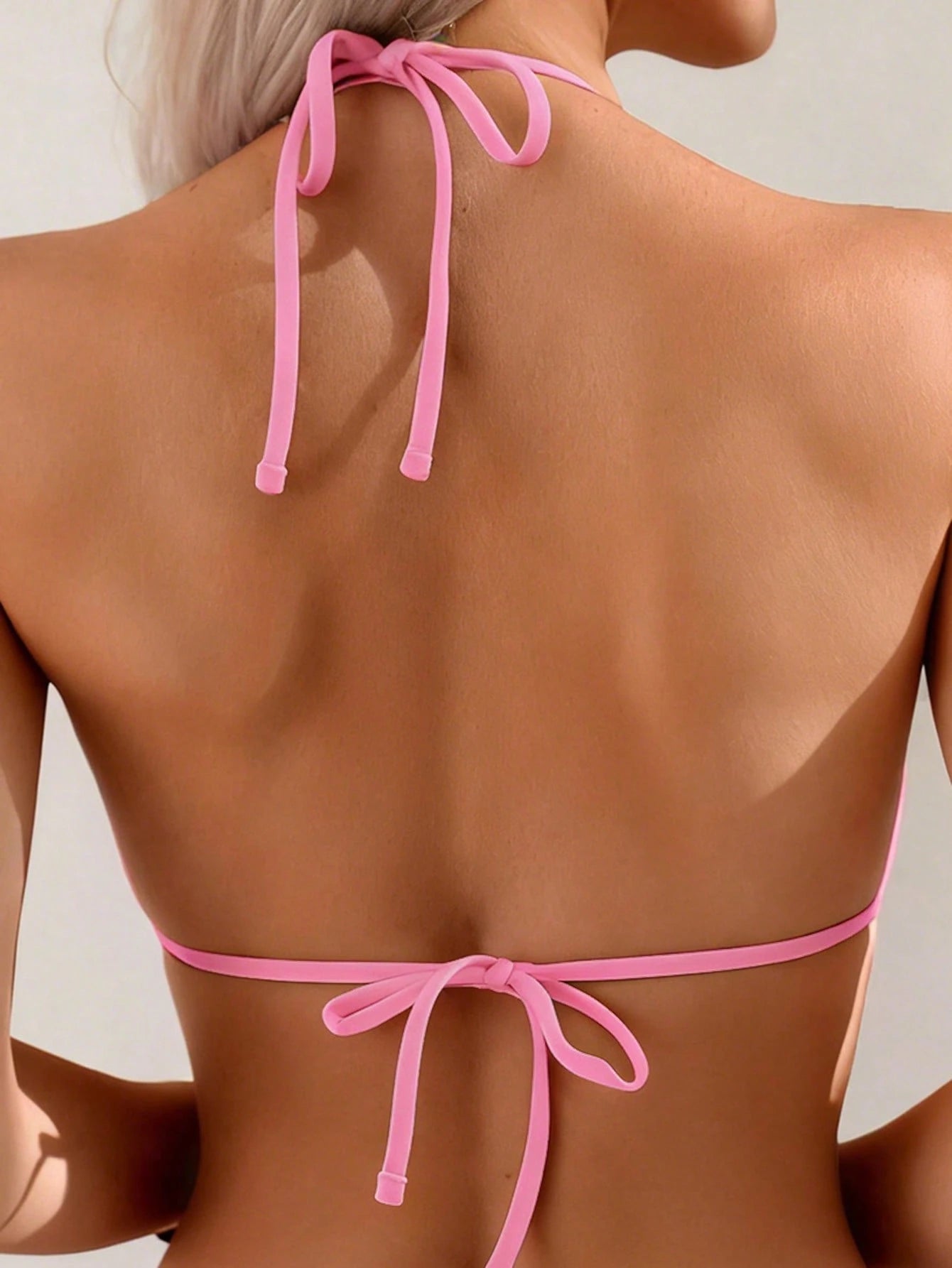 Oceva Solid Color Sexy Halter One-Piece Swimsuit For Beach & Summer