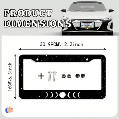 One Piece, Exquisite And Durable Car License Plate Frame, Waterproof Metal, Easy To Clean, Suitable For The United States, Canada, Australia, Suitable For Both Women And Men, Holiday Decoration, Exqui