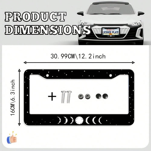 One Piece, Exquisite And Durable Car License Plate Frame, Waterproof Metal, Easy To Clean, Suitable For The United States, Canada, Australia, Suitable For Both Women And Men, Holiday Decoration, Exqui